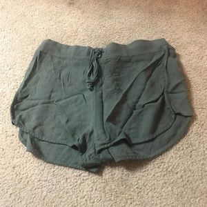 Army green shorts